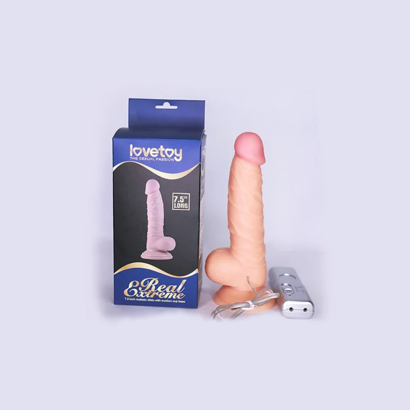 7.5" Vibrating Suction Dildo